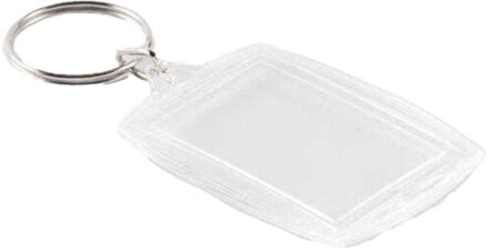 Hme klassieke acryl sleutelhanger Wit - One size