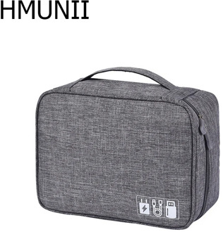 HMUNII Travel Cable Bag Portable Digital USB Data Cable Gadget Organizer Waterproof Zipper Storage Pouch Travel accessories