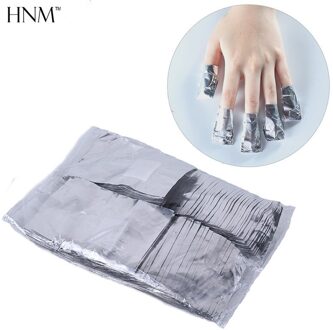 HNM 100 stks/partij Aluminiumfolie Nail Art Losweken Acryl Gel Nagellak Removal Wraps Remover Voor Nail Gel