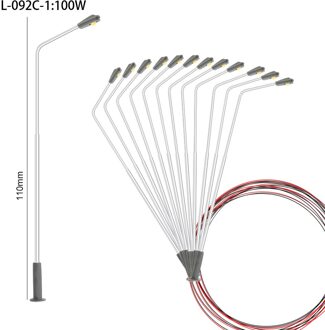 Ho N Schaal Model Straat Lamp 3V Led Verlichting Voor Trein Landschap Building Architectuur Layout Landschap 100scale