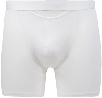 HO1 Witte Lange Boxershorts Met Horizontale Gulp Modal En Katoen - L