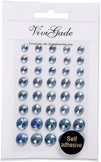 Hobby blauwe plak parels 40 stuks