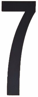 Hobby cijfers stickers - cijfer 7 - zwart - 10 cm - Huisvuil container - brievenbus