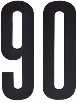 Hobby cijfers stickers - cijfer 90 - zwart - 10 cm - Huisvuil container - brievenbus