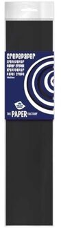 Hobby crepe papier zwart 250 x 50 cm - Crepepapier