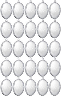 Hobby/decoratie eieren - 25x - transparant - 6 cm - om zelf te vullen