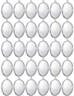 Hobby/decoratie eieren - 30x - transparant - 6 cm - om zelf te vullen