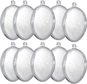 Hobby/decoratie eieren - 50x - transparant - 6 cm - om zelf te vullen