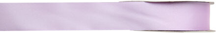Hobby/decoratie satijnen lint - lila - 1 cm x 25 meter - cadeauverpakking - polyester