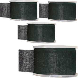 Hobby/decoratie sierlint - 4x - zwart - organza - 4 cm x 20 meter