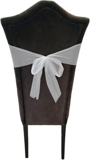 Hobby/decoratie witte tule stof - 3x - op rol - 15 cm x 9 meter - Gaatjesstof