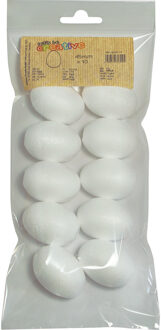 Hobby eieren - 20x - piepschuim - 4,5 cm - knutselen - Pasen decoraties - Zelf decoreren - Paaseiere