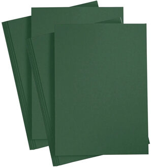 Hobby en knutselen karton vellen - 15x - donkergroen - A4 - 21 x 30 cm - 180 grams