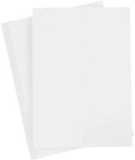 Hobby en knutselen karton vellen - 3x - wit - A4 - 21 x 30 cm - 180 grams