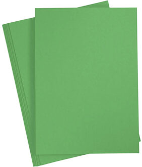 Hobby karton - A4 formaat - 20x vellen - groen - 180 grams - papier - knutselen