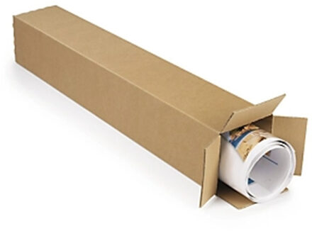 Hobby/knutsel DIY doos 80 x 10 x 10 cm - Kartonnen vierkante koker - Surprisemateriaal surprises maken