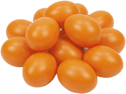 Hobby knutsel eieren - 100x - 4,5 cm - oranje - kunststof - decoratie paaseieren