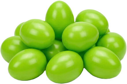 Hobby knutsel eieren - 100x - 6 cm - groen - kunststof - decoratie paaseieren