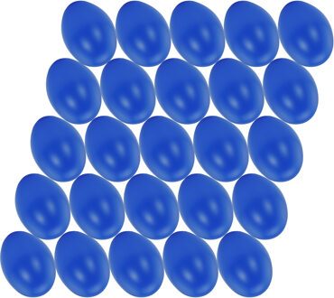 Hobby knutsel eieren - 25x - 4,5 cm - blauw - kunststof - decoratie paaseieren