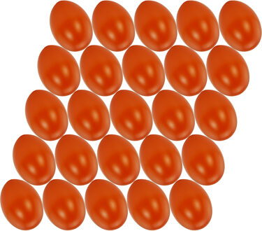 Hobby knutsel eieren - 50x - 4,5 cm - donker oranje - kunststof - decoratie paaseieren