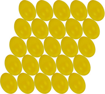 Hobby knutsel eieren - 50x - 4,5 cm - geel - kunststof - decoratie paaseieren