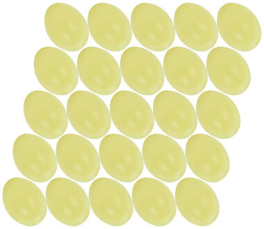 Hobby knutsel eieren - 50x - 6 cm - geel - kunststof - decoratie paaseieren