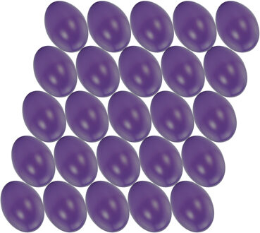 Hobby knutsel eieren - 50x - 6 cm - paars - kunststof - decoratie paaseieren