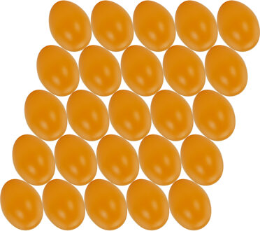 Hobby knutsel eieren - 75x - 4,5 cm - oranje - kunststof - decoratie paaseieren