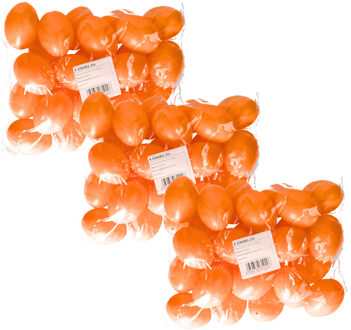 Hobby knutsel eieren - 75x - 6 cm - rood - kunststof - decoratie paaseieren