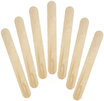 Hobby/knutsel Ijslollie stokjes - 50x - naturel - 20 x 2,5 cm - knutsel houtjes