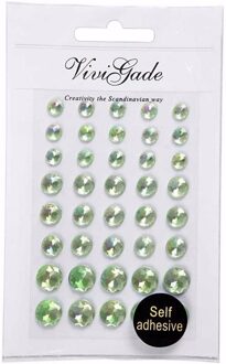 Hobby/knutsel kristal plaksteentjes - 40x stuks - groen - strass steentjes - Plak juwelen