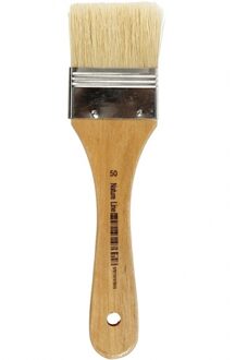 Hobby/knutsel kwast - 2x - varkensharen - 50 mm - Verniskwast - Schilderkwast