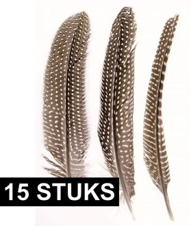 Hobby/knutsel Parelhoen/fazanten sierveren - 15x stuks - decoratie materialen Multi