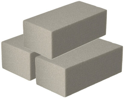 Hobby/knutsel Steekschuim/oase - 3x - droog gebruik - Bloemstukken/kerststukjes maken - 23 x 7 x 11
