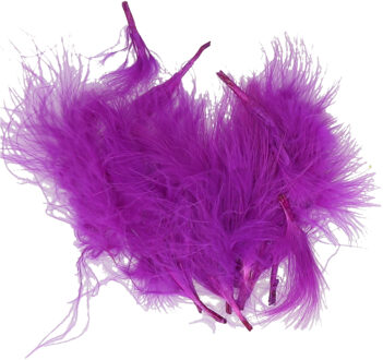 Hobby knutsel veren - 200x - paars - 7 cm - sierveren - decoratie