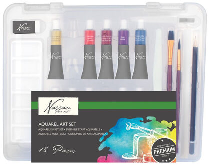 Hobby/knutselen aquarel verfset 18-delig - Hobbyverf Multikleur