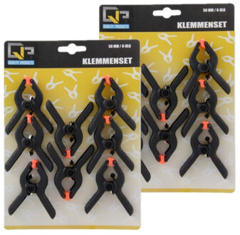 Hobby lijmklemmen/veerklemmen - 48x stuks - 5 cm - Kleine dekzeil/Marktkraam klemmen