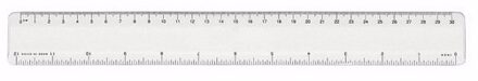 Hobby materiaal liniaal 30 cm Transparant