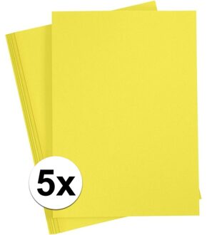 Hobby papier geel karton A4