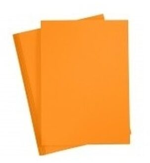 Hobby papier oranje karton A4