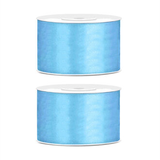 Hobby Sierlint satijn - 2x - Rood - 25 meter - cadeaulint - satijnlint/sierlinten