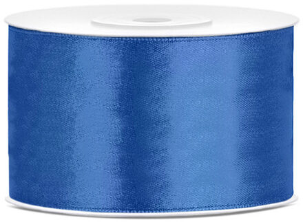 Hobby Sierlint satijn - Blauw - 25 meter - cadeaulint - satijnlint/sierlinten