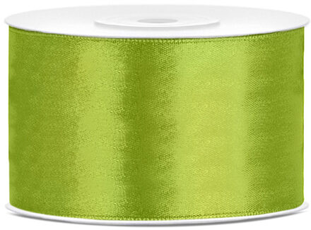 Hobby Sierlint satijn - Groen - 25 meter - cadeaulint - satijnlint/sierlinten