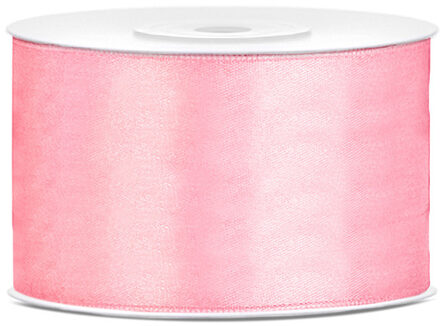 Hobby Sierlint satijn - licht roze - 25 meter - cadeaulint - satijnlint/sierlinten