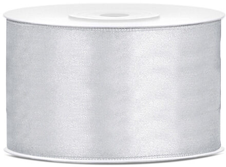 Hobby Sierlint satijn - Zilver - 25 meter - cadeaulint - satijnlint/sierlinten