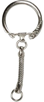 Hobby sleutelring - 10x - met ketting - clipsluiting - 6 cm - sleutelhanger