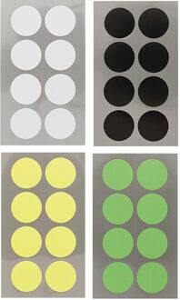 Hobby stickers - 128x stuks - D25 mm - kleurenmix - ronde stickers - Kantoor stickers - Etiketten