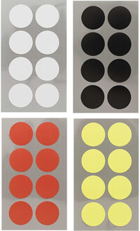 Hobby stickers - 128x stuks - D25 mm - kleurenmix - ronde stickers - Kantoor stickers - Etiketten
