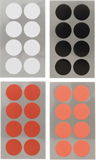 Hobby stickers - 128x stuks - D25 mm - kleurenmix - ronde stickers - Kantoor stickers - Etiketten