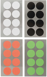 Hobby stickers - 128x stuks - D25 mm - kleurenmix - ronde stickers - Kantoor stickers - Etiketten